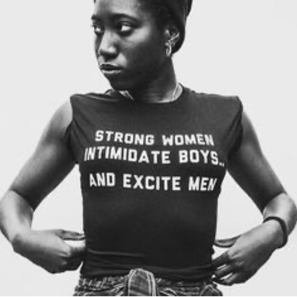 Black REBEL SOUL COLLECTIVE tshirt white lettering strong women- size S - Picture 5 of 5